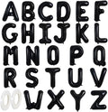 TONIFUL 16 Inch Black Letter A-Z Balloons,Custom Phrase Mylar Foil Alphabet Letter DIY Personalized Phrase Banner for Birthday Anniversary Celebration Graduation Party Supplies Decoration (26 Pcs)