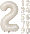 40 In Cream white Number Balloons Helium Foil Mylar Balloon Birthday Party banquet Decoration Digital 2