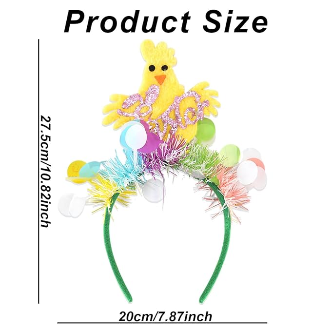 Easter Headbands - Easter Headbands for Women - Easter Plush Chickens Headband for Easter Women Costume Accessories - Easter Party Decorations