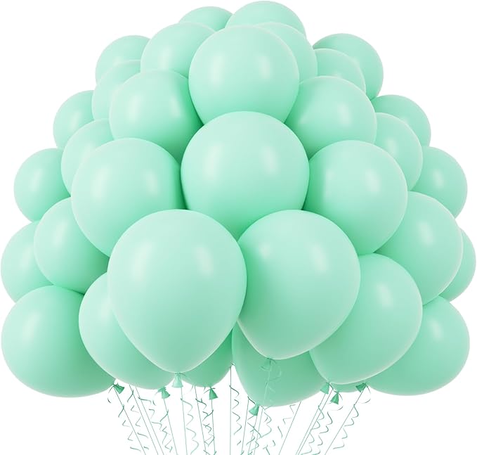 110pcs Mint Green Balloons 12inch Pastel Green Latex Party Balloons for Baby Shower,Graduation, Wedding, Birthday, New Year, Anniversary Party Decorations