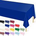 Mulbozy 12 Pcs Royal Blue Plastic Tablecloth for Rectangle Table, 54 × 108 inches Disposable Royal Blue Party Table Covers for Birthday, Anniversary, Wedding, Fine Dining, Graduation Party Decoration