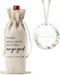 Engaged Engagement Gifts for Couples Her, Engagement Party Decorations for Engaged Couple Wine Bag Bride to Be Wedding Marriage Gift Acrylic Ornament 2026