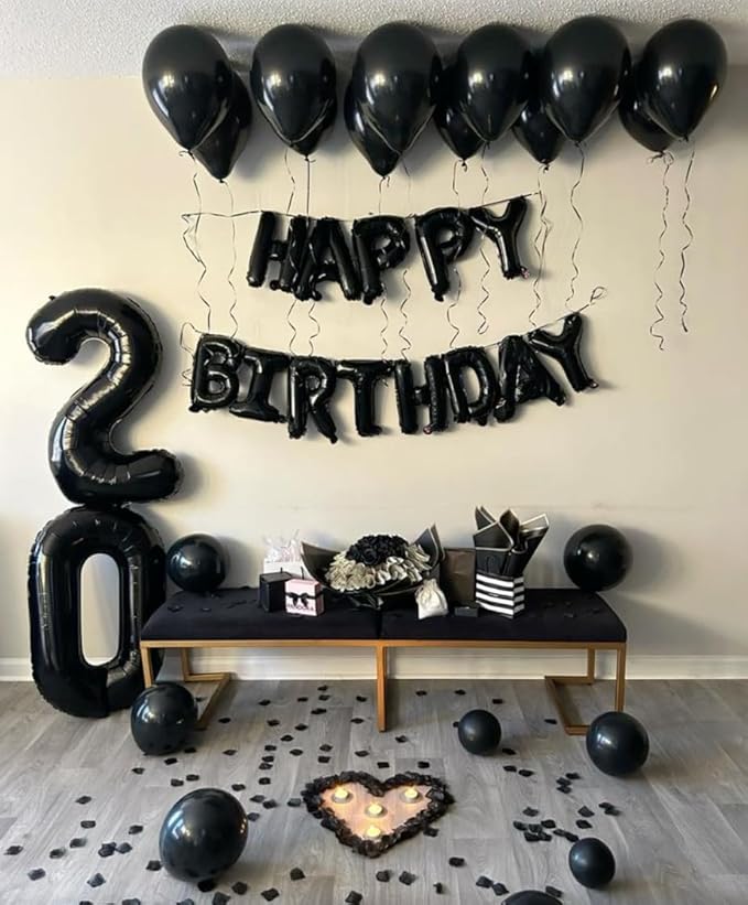 Black 40 Inch 0 Number Balloons, Balloon Decorations for 10 20 30 40 50 60 70 80 90 100 Birthday, Foil Giant Birthday Graduations Anniversary Party