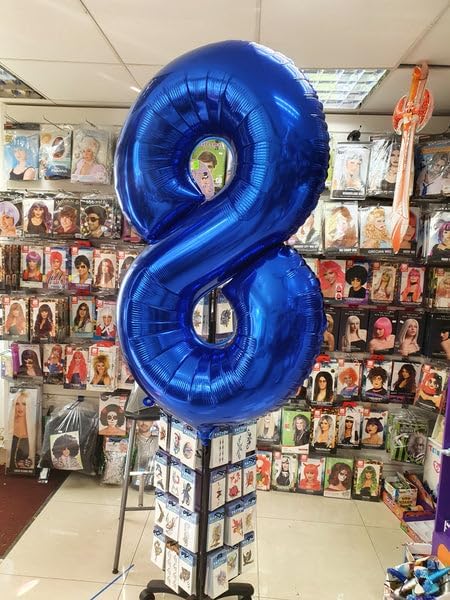 Night Blue 9 Balloon, Number Balloons 40 Inch, 9th Giant Birthday Decorations for Girls, 19th 29th Party Decorations Supplies, Number 9 Balloon