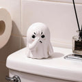 Holding Nose Small Ghost Figurine - Cute Ghost Decor Bathroom Statue, Halloween Decorations Indoor for Desk Porch Mantel Bathroom Shelf Spooky Home Decor, Funny Goth Gifts(Resin)