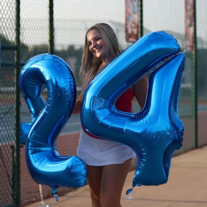 Navy Blue Number 26 Balloon 40 inch, 26 Number Balloons, 26th Navy Blue Birthday Decorations, 26 Year Old Women Men Blue Party Supplies