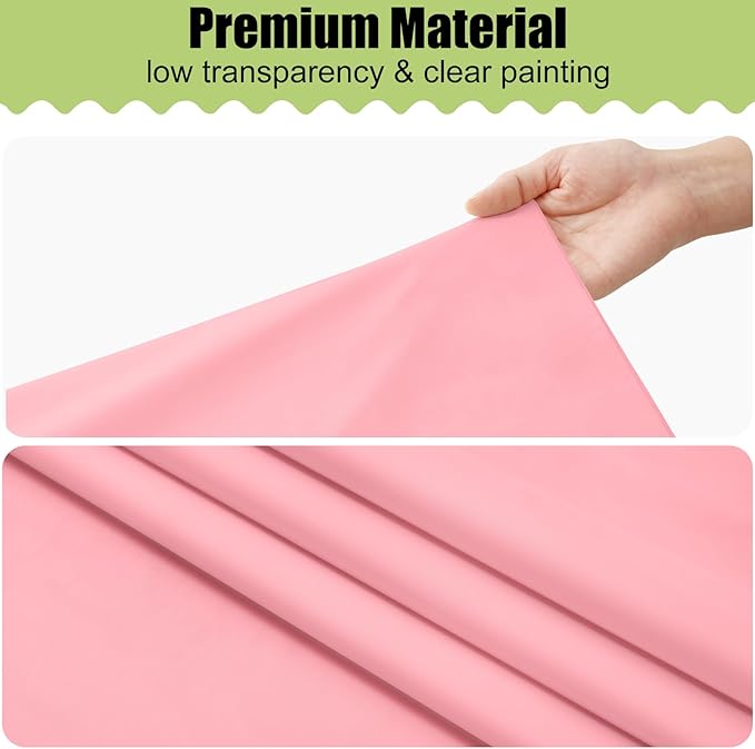 Smiry Disposable Table Cloth - 6 Pack, 54 x 108 Inch Waterproof Rectangle Tablecloths for Easter Party, Valentines & Mothers Day Decorations, Decorative Plastic Table Cover, Leakproof & Sturdy, Peach