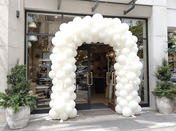 50 Pack 12 Inch White Latex Balloons for Party Decorations, Thick Premium Balloons for Wedding, Baby Shower, Engagement, Graduation, Photo Backdrop, Arch & Garland, Air or Helium