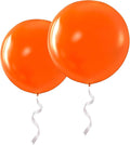 36 Inch Big Round balloons Orange Thick Giant Latex Balloons 6 Packs for Party Decorations
