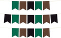 Andaz Press Hanging Pennant Banner with String, Emerald Green, Brown, Black, 1-Set, 24 Pennants, Approx. 12-Feet Long, Camouflage Woodland Theme Colored Supplies
