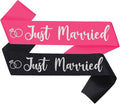 2 Pcs Bride to Be Sash and Groom to Be Sash Just Married Bachelorette Party Sashes for Wedding Bridal Shower Decorations Engagement Gifts,Hot Pink