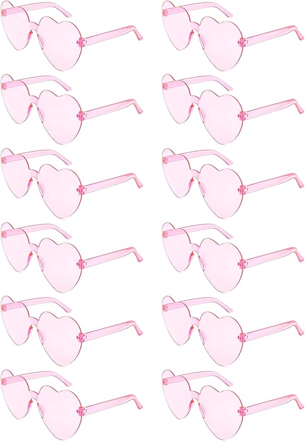 12/20Pcs Heart Shaped Sunglasses for Women, Party Favors Glasses for Wedding, Galentines, Valentines Decorations