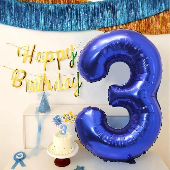 40 inch Navy Blue Number Balloon Dark Blue 4 Balloons Giant Foil Helium Balloons Blue Number 4 Balloon for 4th Birthday Party Decorations