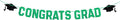 Gexolenu Green Class of 2025 Graduation Theme Party Decoration Banner, Congrats Grad Banner, Black Glitter Graduation Banner, 2025 Black Congratulations Grad Party Decorations