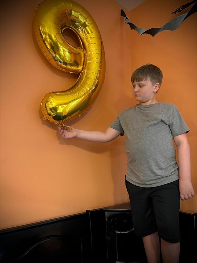 40 Inch Gold Numbers 9 Balloon, Balloons Decorations for 9 19 90 Birthday Party, Engagement, Wedding, Graduations, Photo Shoot Supplies