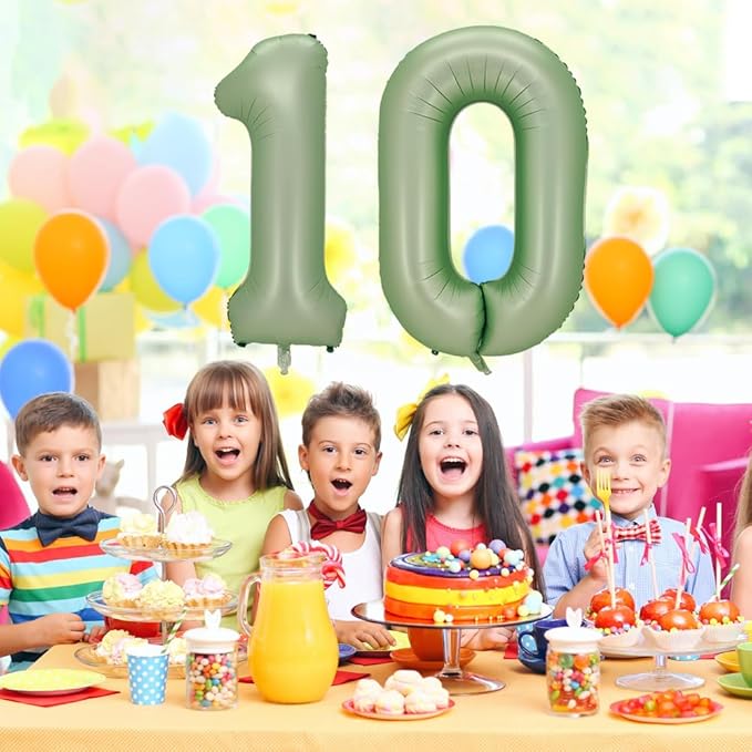 Number 1 Balloon, Large number balloons 40 inch Decor, 1st Birthday Party Decorations, Sage Green