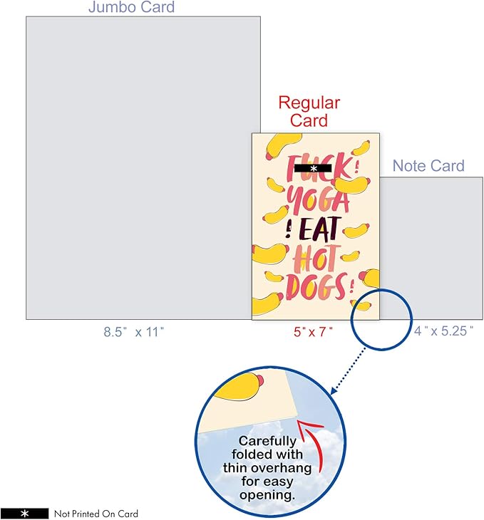 NobleWorks - 1 Funny Women's Birthday Card - Hilarious Bday Greeting Card with Envelope, Sassy Celebration - Eat Hot Dogs C6412BDG