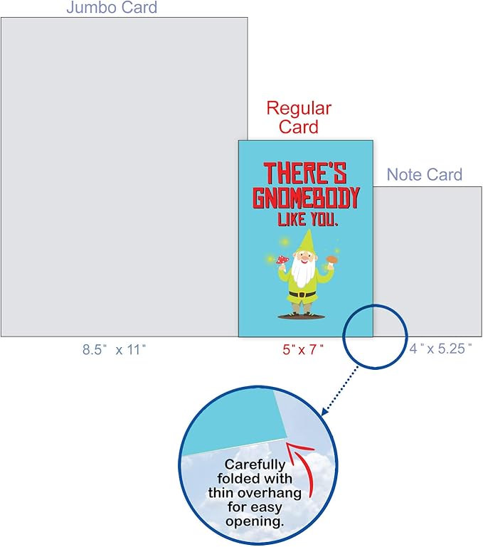 The Best Card Company Funny Birthday Greeting Card w/ 5 x 7 Envelope for Men and Women (1 Card) Friendly Garden Gnomes Gnomebody C6441EBDG