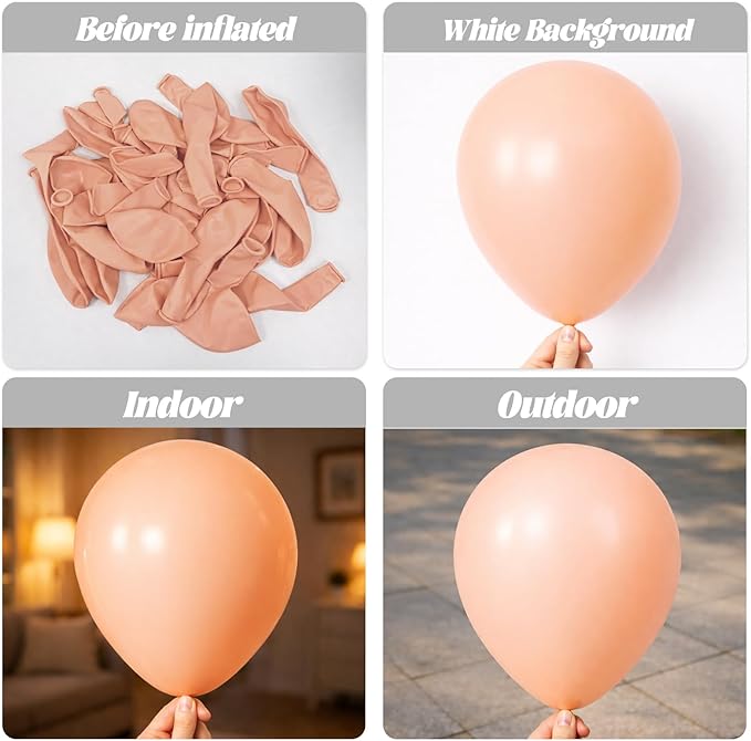 130pcs Pastel Orange Balloons Different Sizes 18" 12" 10" 5" Peach Latex Balloon Garland Arch Kit for Birthday Baby Shower Graduation Wedding Gender Reveal Party Decorations