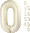 Number 0 Balloons 40 Inch Cream White Number Balloons for 10 20 30 40 50 60 70 80 90 100 Numbers Balloon Birthday Decorations Wedding Event Baby Shower