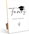 Graduation Favors Bar Sign - Congrats Grad Party Decorations Favors Supplies, Graduation Centerpieces for Tables 2026, 8×11 Wooden Sign with Stand
