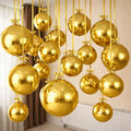Togvu Gold Round Foil Balloons, 12PCS Different Sizes 4D Metallic Balloon Large Golden Sphere Mirror Ball Balloons for Prom Graduation Christmas New Year Birthday Party Ceiling Decorations Supplies