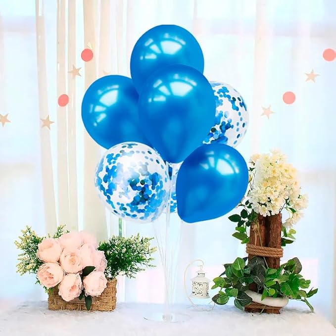Blue Balloon Stand Centerpiece Table Decorations for Men's Birthday Father's Day Retirement Graduation Decorations Class of 2026 New Years Eve (Blue set4)
