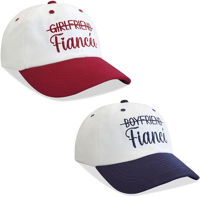 Adjustable Embroidered Hat for Bridal Shower Wedding Engagement Anniversary Honeymoon Newlyweds Couples Gifts