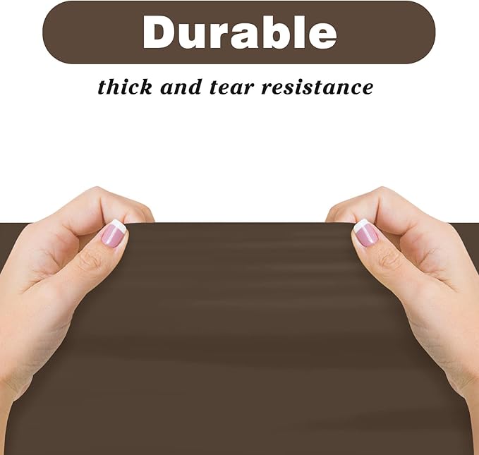Kopokita 2PCS Brown Plastic Tablecloths 54 x 108 Inch, Disposable Table Cloths Rectangle Party Table Covers