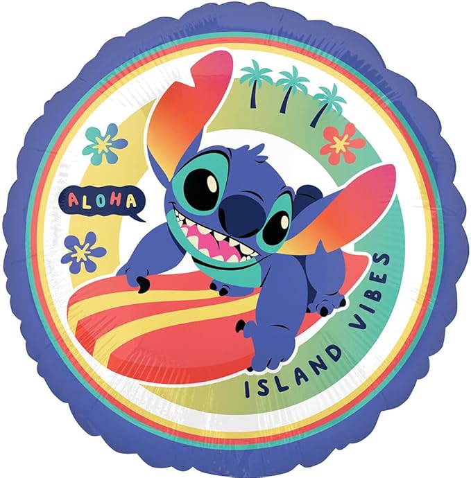 Anagram Stitch Hawaiian Theme Birthday Party Balloon Decorations 11pc, BQ_4162