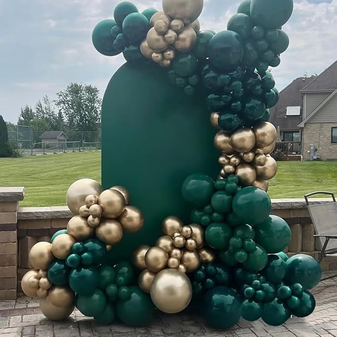 400 Pcs Green Balloons 12 Inch Dark Green Bulk Latex Balloon for Birthdays Weddings Party Decorations