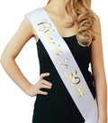 It's my 39th Birthday Sash for Women and Men,Cheers to 39,Happy 39th Birthday Sash White with Gold Foil Lettering.