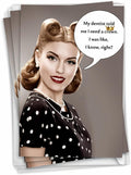NobleWorks - Pack of 3 Hilarious Birthday Greeting Cards with Envelopes (1 Designs, 3 Each) - Needs A Crown C5581BDG-C3x1