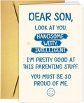 Funny Birthday Card for Son, Happy Birthday Gifts for Son, Humorous Birthday Card Gifts from Mom Dad Parent