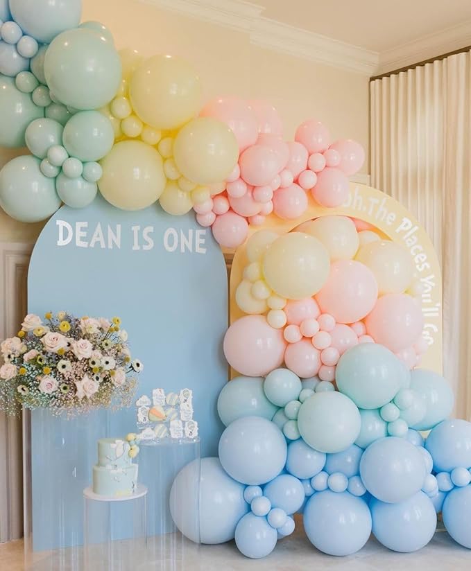 18 Inch Pastel Large Balloons - 35Pcs Thick Macaron Balloons Big Round Multicolor Latex Party Balloons for Birthday Anniversary Baby Shower Gender Reveal Themed Rainbow Party Decorations