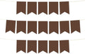 Andaz Press Hanging Pennant Banner with String, Brown, 1-Set, 24 Pennants, Approx. 12-Feet Long