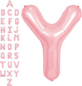 SUWEN 40 Inch Pink Large Y Letter Balloons Big Foil Helium Letter Balloons A-Z Jumbo Mylar Happy Birthday Party Decorations for Girl Anniversary Party Supplies