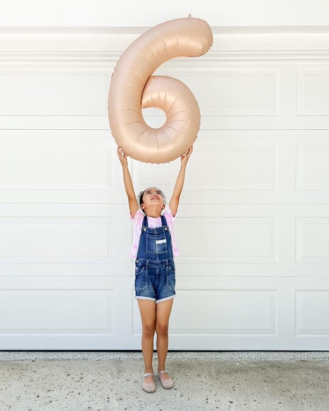 Light Brown Number Balloon 40 Inch, Tan 0 Number Balloons, Khaki 10 20 30 40 50 Numbers Balloon Beige Birthday Decorations, Sandy Brown Party Supplies for Women Men