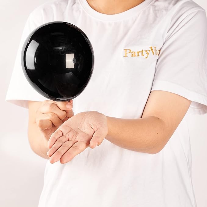 PartyWoo Black Balloons 50pcs 5 Inch Black Matte Latex Helium Balloons for Birthday Wedding Anniversary Graduation Bachelorette Engagement Bridal Shower Retirement Party Decorations Black-Y18