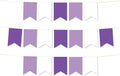 Andaz Press Hanging Pennant Banner with String, Lavender, White, Royal Purple, 1-Set, 24 Pennants, Approx. 12-Feet Long