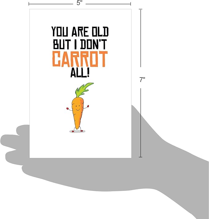 The Best Card Company - Happy Birthday Puns Carrot Envelope
