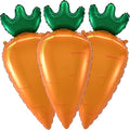 Carrot Balloons Easter Foil Balloons Vegetable Balloon for Carrot Themed Party Decoration Supplies Vegetable Birthday Decoration Decor Ballons Arch Kits Party Balloon Set 3pcs