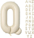 Biapian 40 Inch Giant Cream Q Foil Balloons - Big Single Alphabet A-Z Balloons, Helium for Birthday, Baby Shower, Wedding, Anniversary Party Decoration