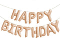 KALOR Beige Happy Birthday Balloons Banner, 16 Inch Mylar Foil Letters Balloon Sign for Birthday Party Decorations Photo Booth Backdrop