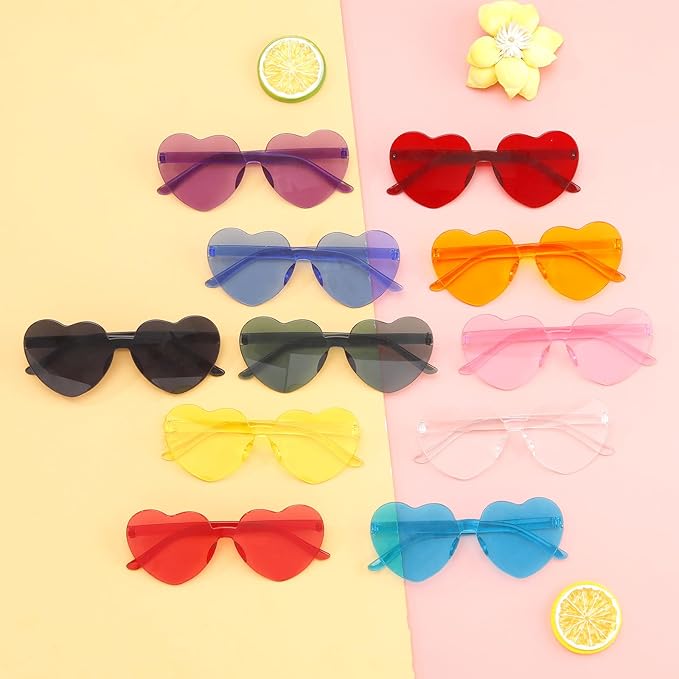 Heart Sunglasses Heart Shaped Glasses Bulk Valentines Halloween Bachelorette Party Decorations Glasses Women Men