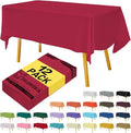 Premium Disposable Table Cloth - 12 Pack, 54 x 108 Inch Table Cloths for Parties, Decorative Tablecloths for Rectangle Tables, Cerise Plastic Table Cover, Leakproof & Sturdy, Hot Pink