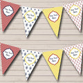White Red Blue Yellow Nautical Sailing Beach Seaside Themed Personalized Birthday Party Bunting - Hanging Party Decoration - Birthday Party Banner Garland | Decorative Party Supplies
