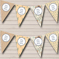 Waves Nautical Sailing Sea Map Vintage Personalized Birthday Party Bunting - Hanging Party Decoration - Birthday Party Banner Garland | Decorative Party Supplies