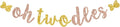 Glitter Rose Gold Oh Twodles Banner Pre-Strung Mouse Themed Cartoon Party Sign Garland 2nd Baby Birthday Decorations Birthday Party Supplies for Boys Girls,NO DIY