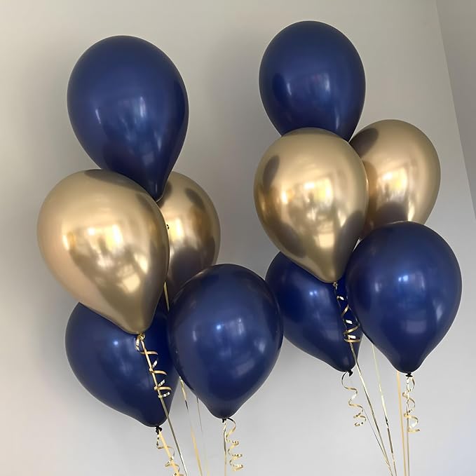 110pcs Navy Blue Balloons 12inch Dark Blue Latex Party Balloons for Graduation, Wedding, Birthday, Baby Shower, Gender Reveal, Anniversary Party Decorations